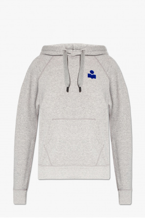 logo-print polo sweatshirt Blu