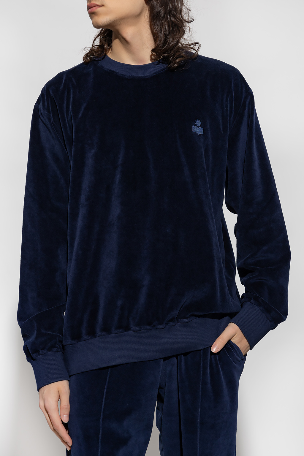 Isabel Marant ‘Maximh’ velvet sweatshirt