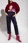 Barney's Originals Plus Clara leather jacket ‘Mindy’ oversize sweatshirt