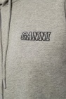 Ganni Logo-embroidered hoodie