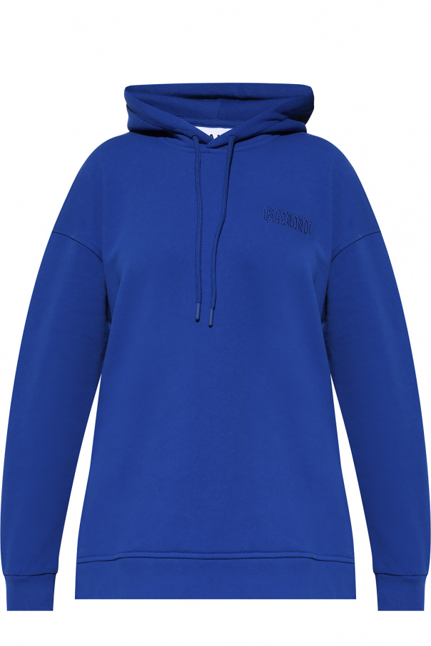 Ganni Logo-embroidered hoodie