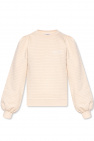 Ganni cream Sweatshirt with lurex threads