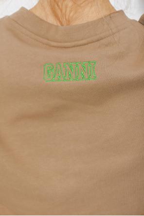 Ganni sweatshirt fay with logo