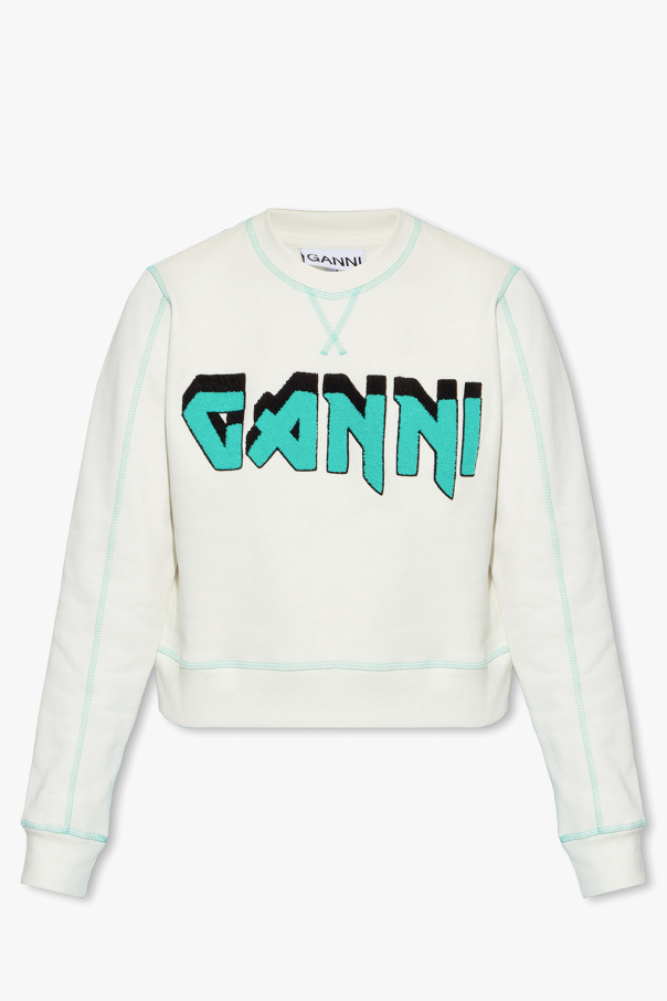 Ganni Comme Des Garçons ruffled panel jersey shirt