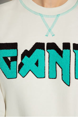 Ganni Comme Des Garçons ruffled panel jersey shirt