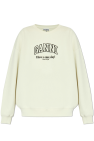 Ganni GREEN Sweatshirt with logo