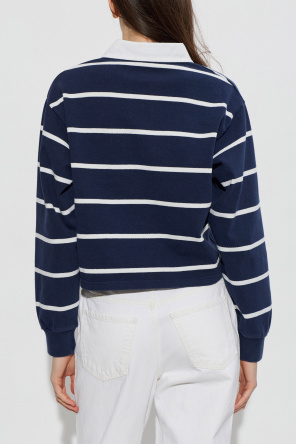 Sporty & Rich Cotton polo shirt with striped pattern