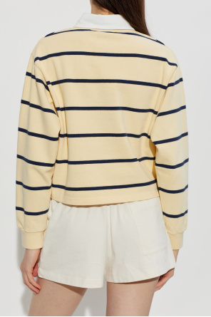 Sporty & Rich Cotton polo shirt with striped pattern