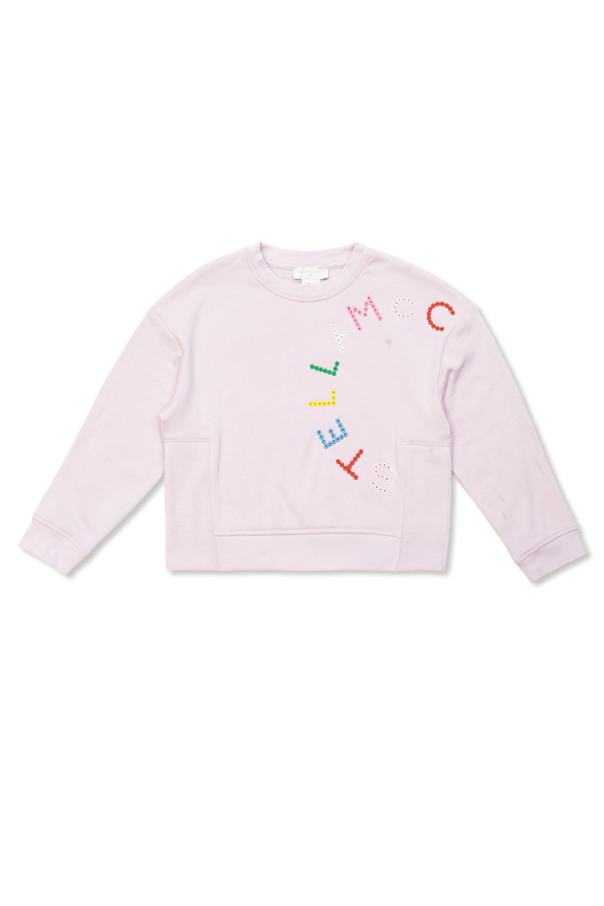 Stella McCartney Kids Bluza z kolorowo wyszytym logo