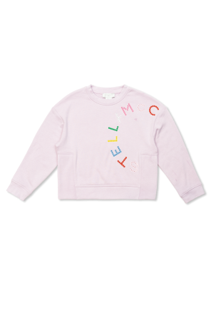 Sweatshirt with colorful embroidered logo