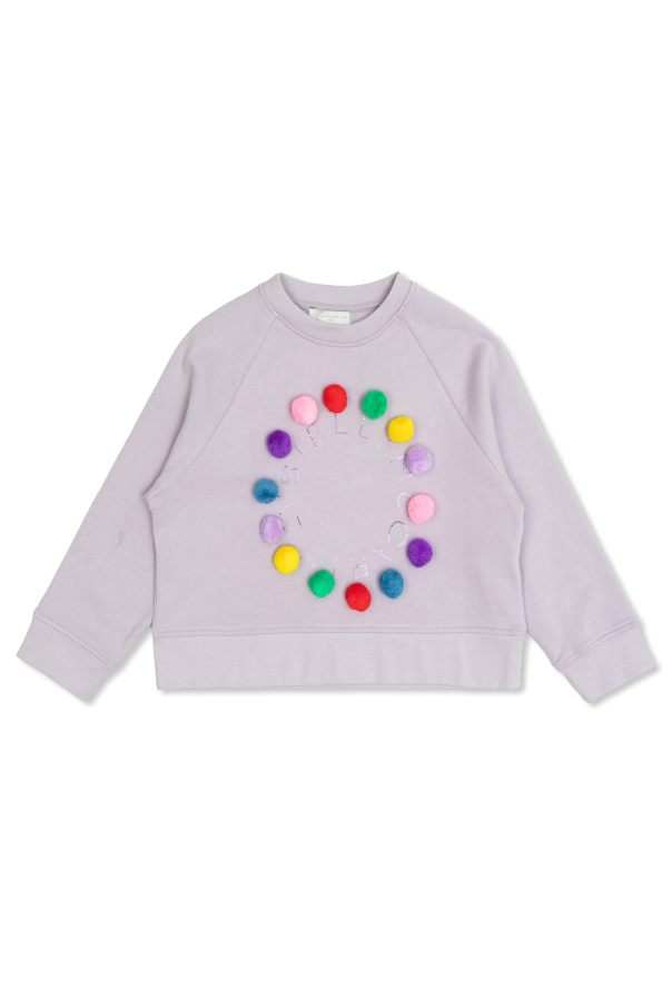 Stella McCartney Kids Sweatshirt with colorful pompoms