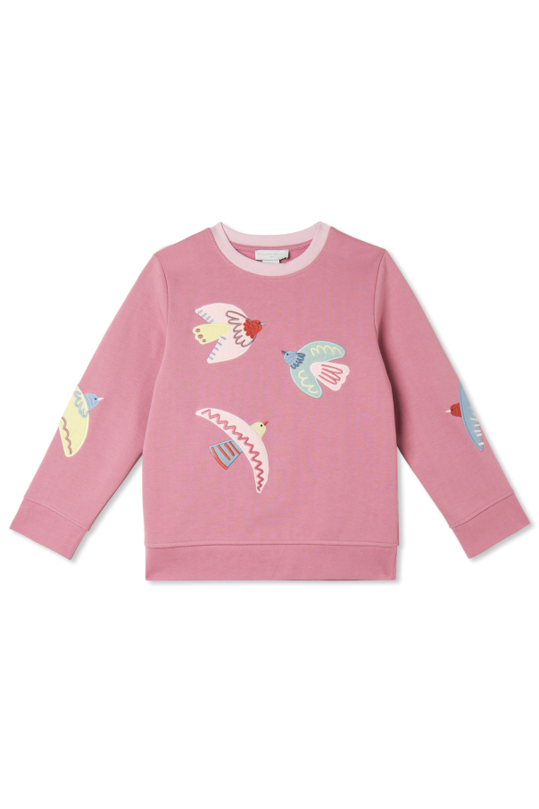 Cotton sweatshirt with a crew neck od Stella McCartney Kids