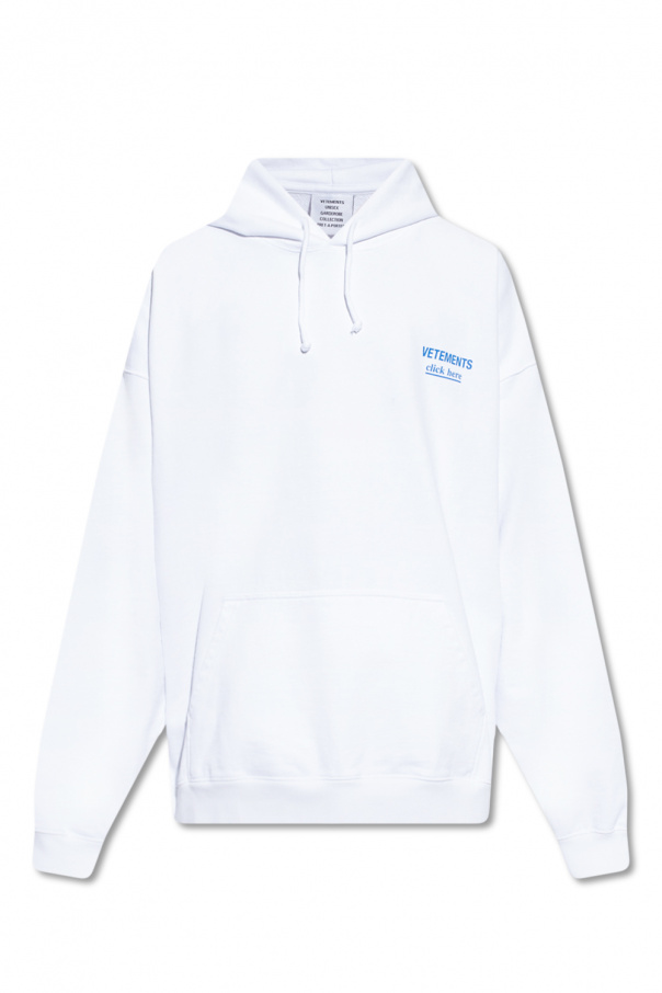 VETEMENTS Logo-embroidered Jersey hoodie