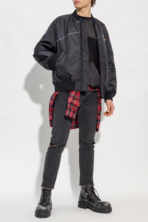 Undercover flannel snap front shirt jacket