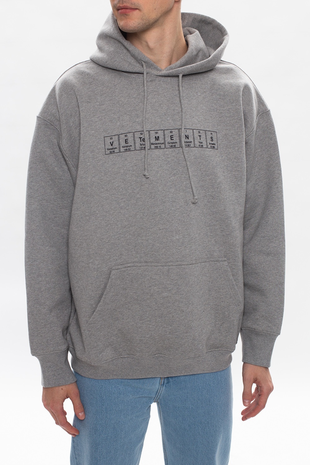 grey branded hoodie