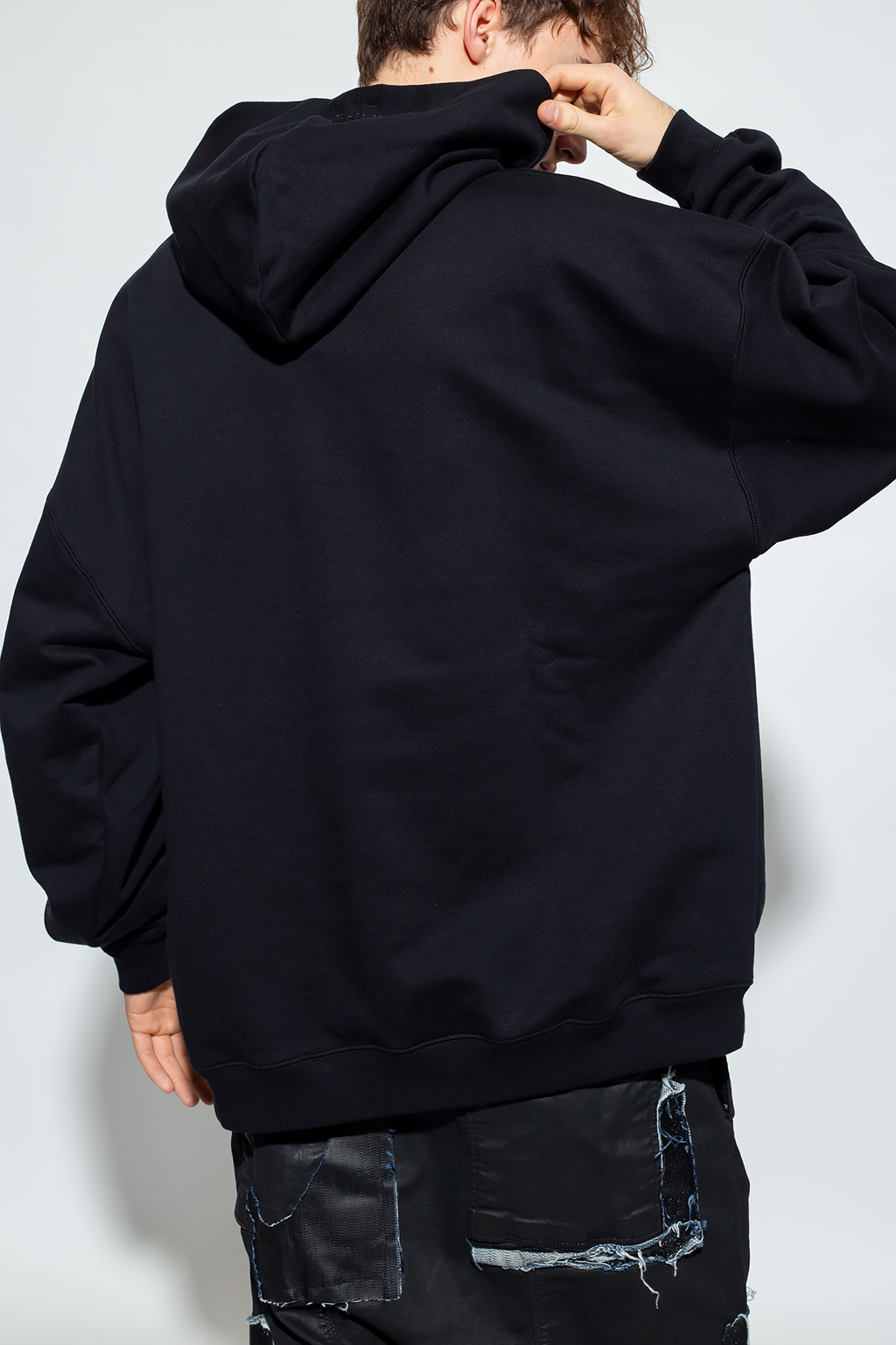 VETEMENTS Company panelled hooded padded jacket Braun