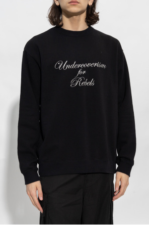 Undercover embossed logo patch hoodie
