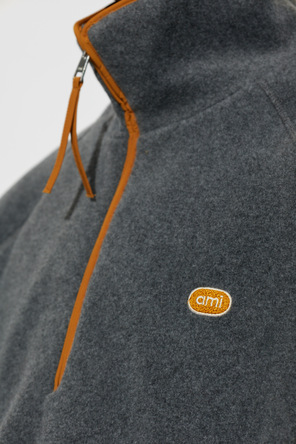 Ami Alexandre Mattiussi Oversized fleece jacket with logo patch