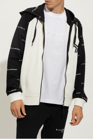 John Richmond Padded canvas jacket with loose fit