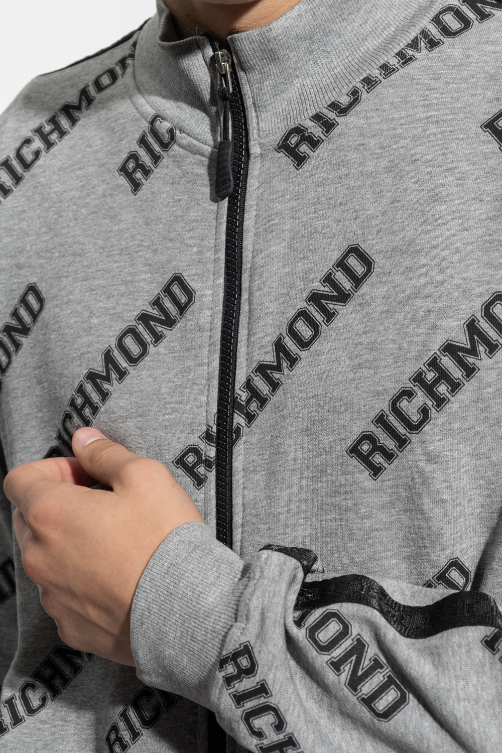 John Richmond embroidered-logo stripe-detail T-Shirt