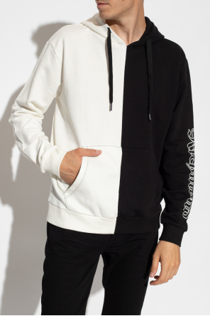 John Richmond Logo-embroidered Quilted hoodie
