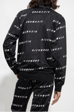 John Richmond TEEN flocked M-logo hoodie