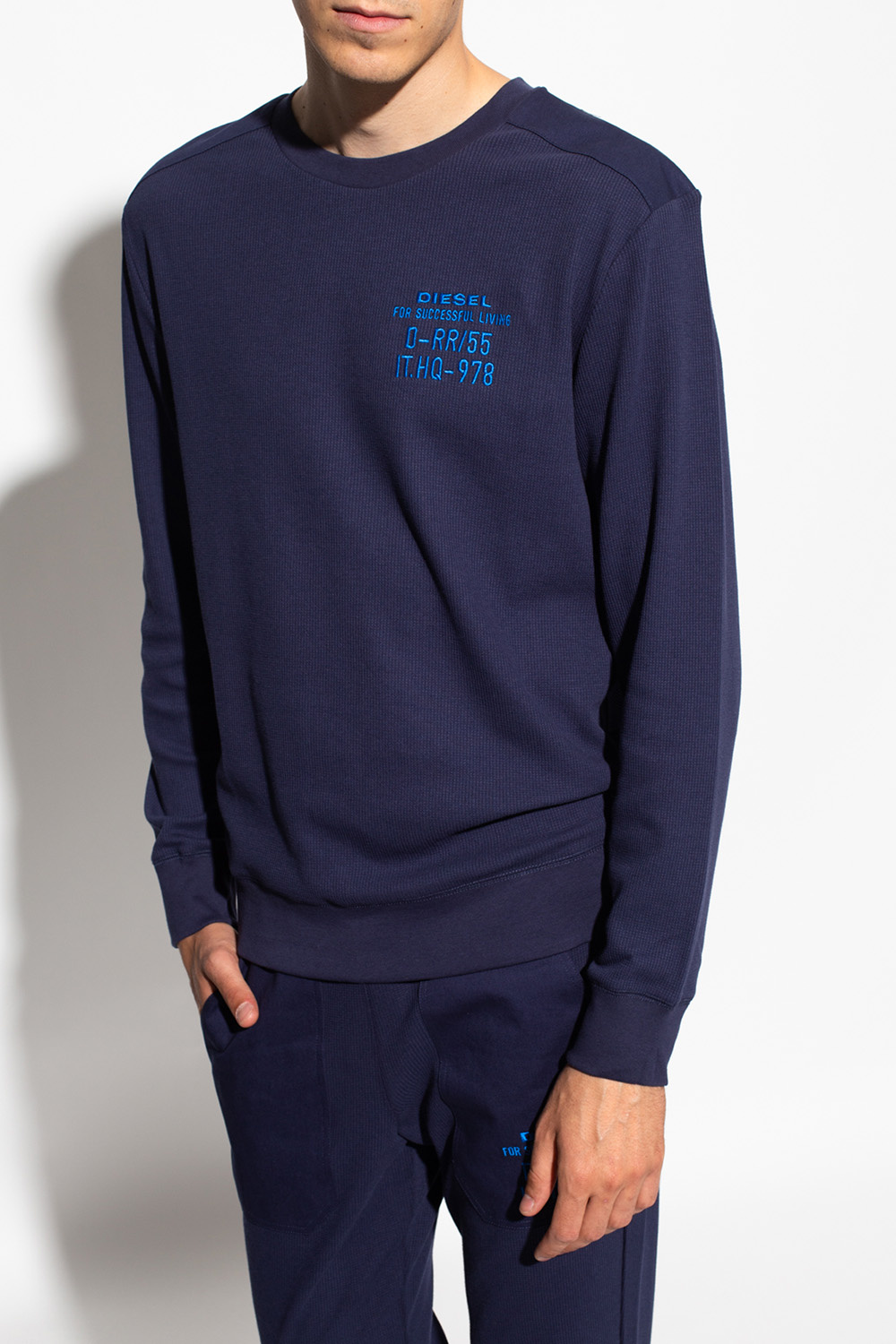 Diesel Champion ripstop sweatshirt in lilac