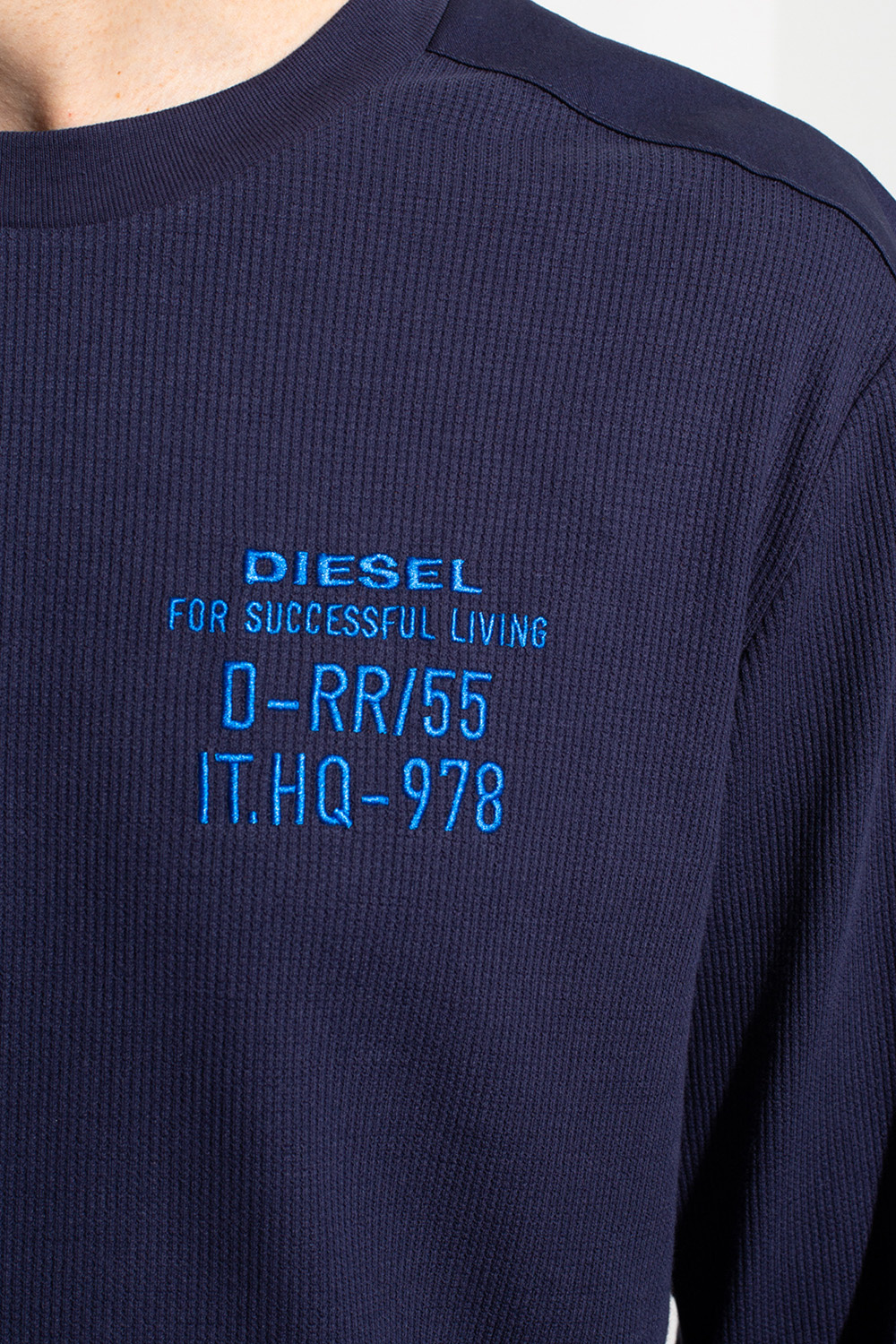 Diesel Champion ripstop sweatshirt in lilac