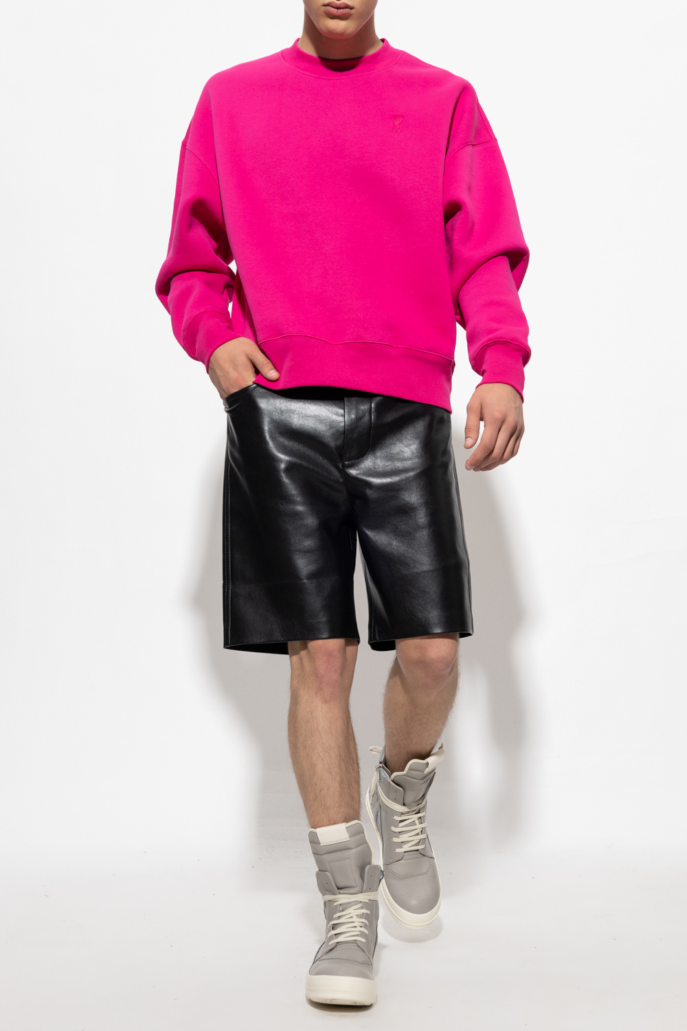 Ami Alexandre Mattiussi Plus Floral Seersucker Shirt And Shorts Set