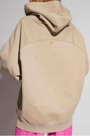 Jil Sander long-sleeve silk-blend shirt Hoodie with logo