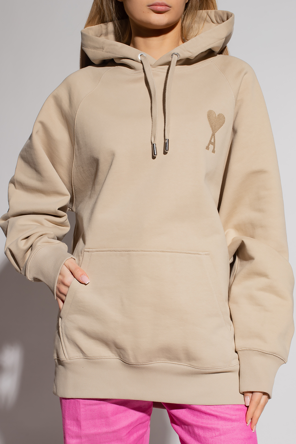 Burton Menswear Hoodie met rits in grijs Long Jacket 1202 BLUSH