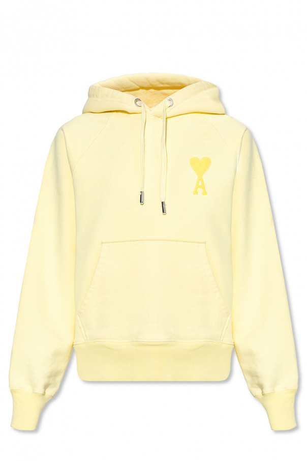 Nº21 Kids graphic-print cotton hoodie - Yellow