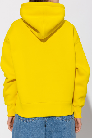 Balmain colourblock hooded sports jacket hoodie orange with logo
