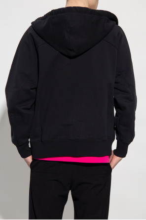 Kids TEEN logo-patch pullover hoodie Pink Organic cotton hoodie