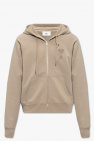 zipped cotton drawstring hoodie