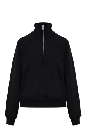 Sweatshirt with a zip-up neckline