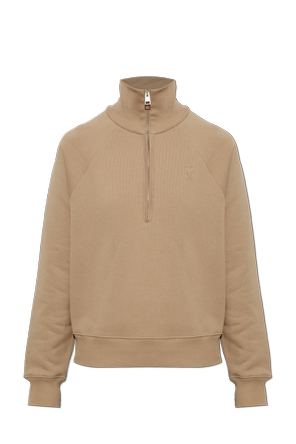 Sweatshirt with a zip-up neckline