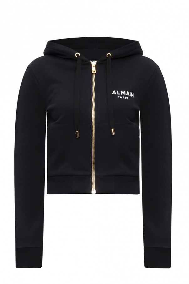 balmain off Zip-up hoodie