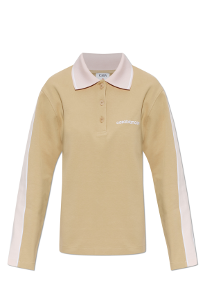 Long-sleeve polo sweatshirt