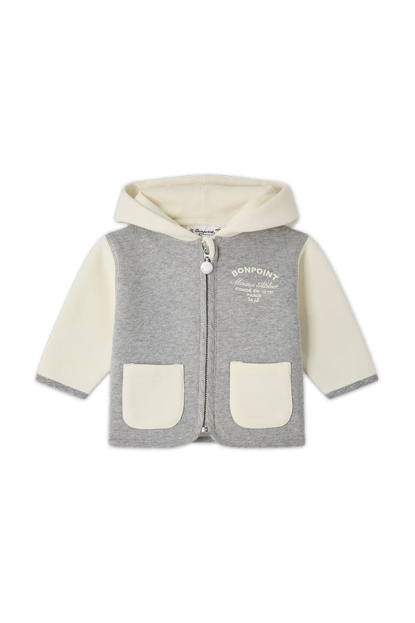 '‘Mass’' hooded zip-up sweatshirt od Bonpoint 