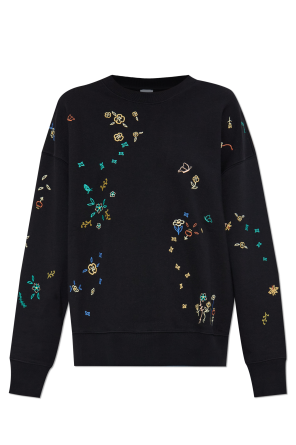 Sweatshirt with a colorfully embroidered pattern od PS Paul Smith