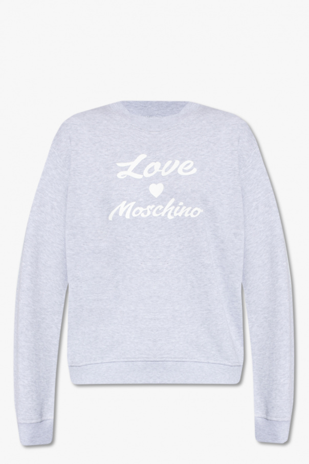 Love Moschino logo-patch fleece-texture jacket