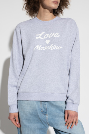 Love Moschino logo-patch fleece-texture jacket