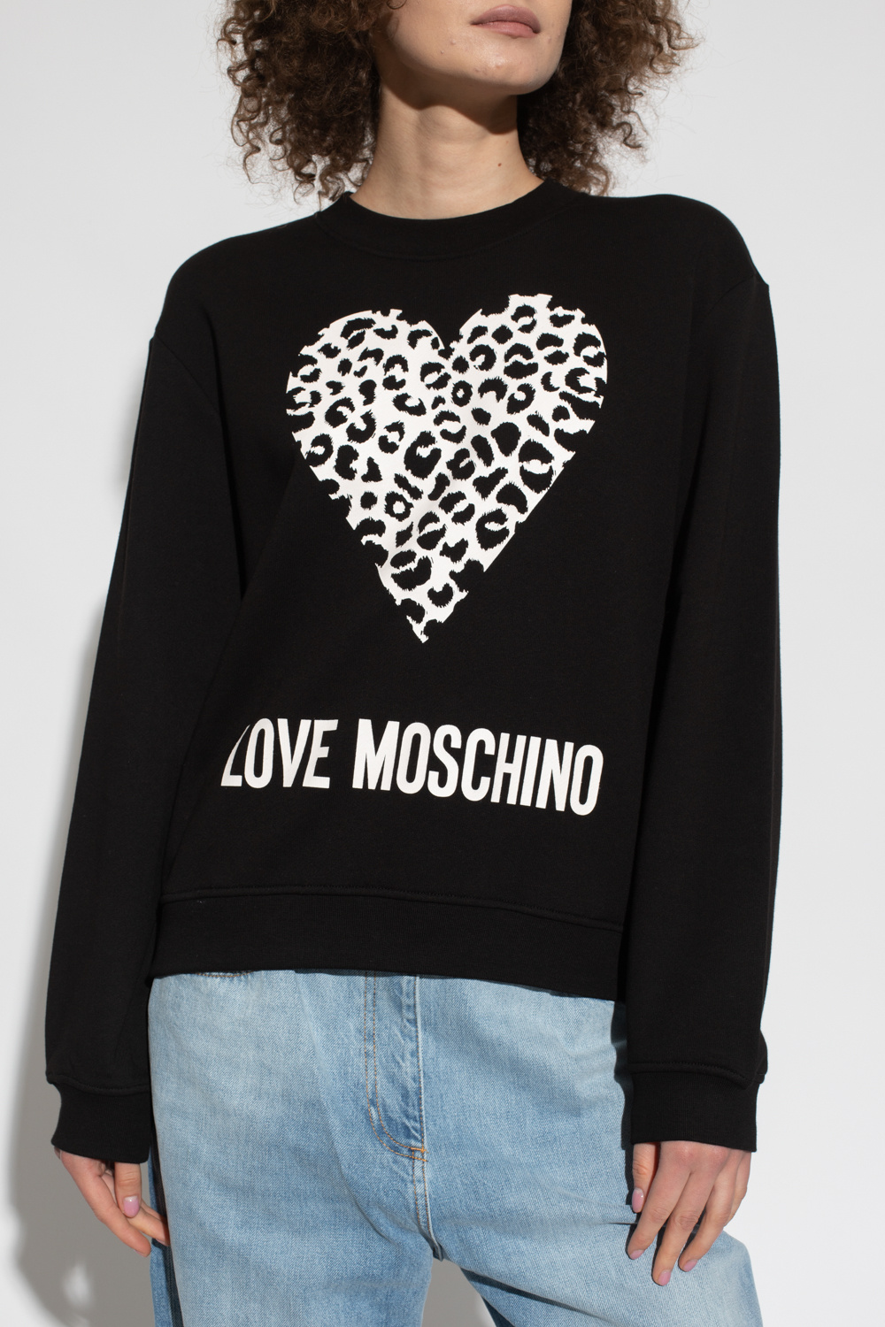Love Moschino shirt z logo saint laurent t shirt