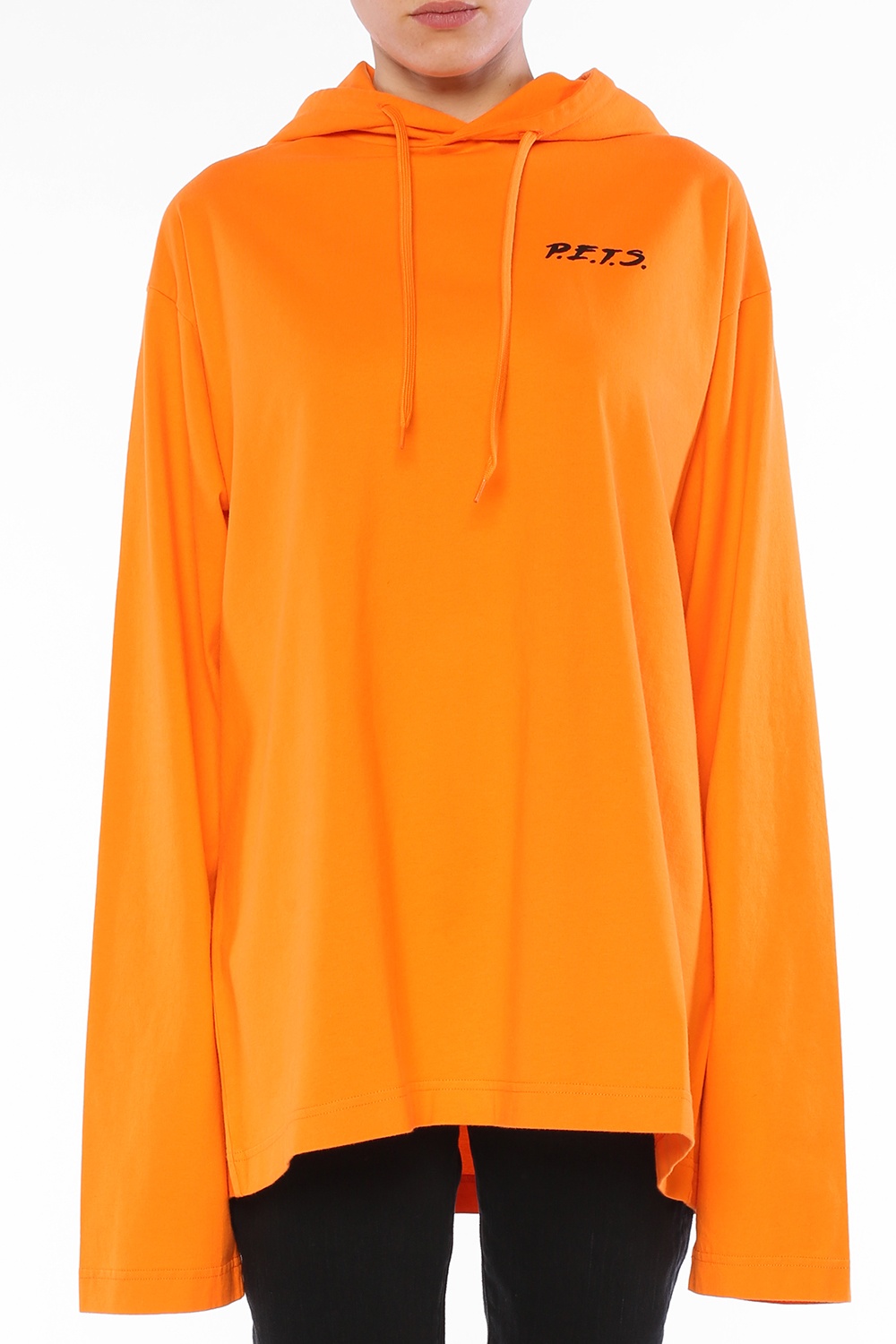 vetements orange hoodie