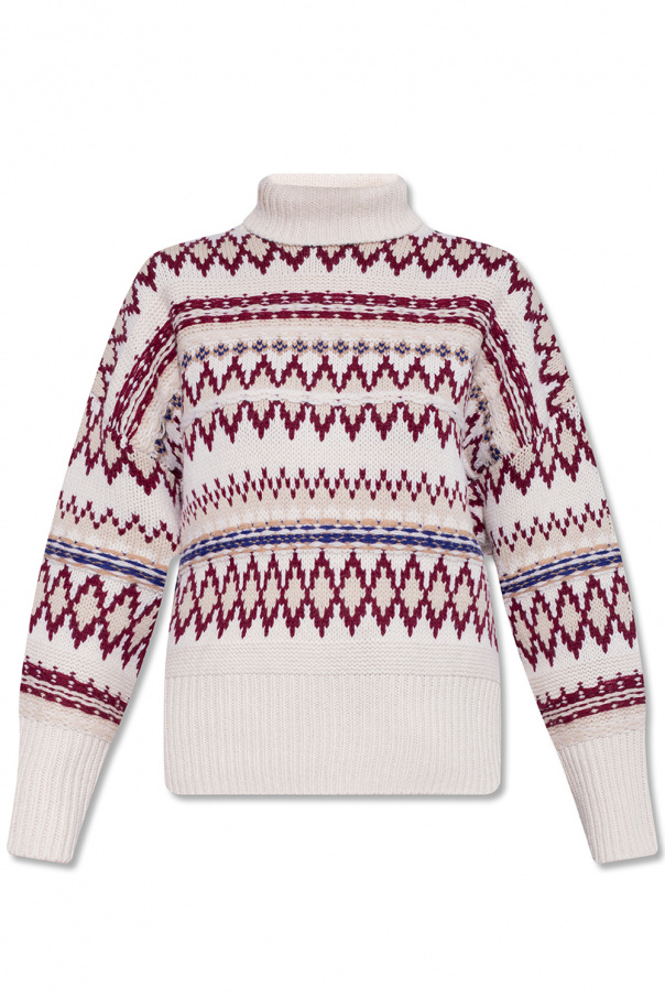 Let kabelstrik sweater  Patterned turtleneck sweater