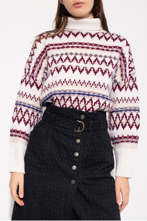 Let kabelstrik sweater  Patterned turtleneck sweater