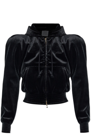 Sweatshirt with shoulder pads