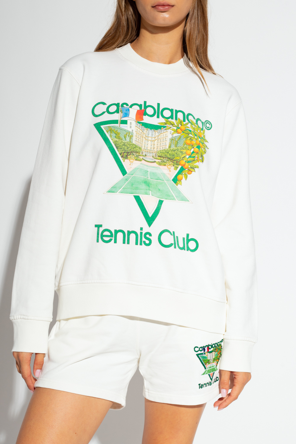 Casablanca zip-pockets sweatshirt with logo