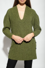 Proenza Schouler woodgrain jacquard knitted dress Sweater with buttons